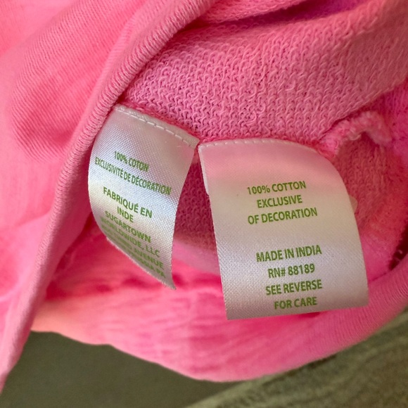 Lilly Pulitzer Ashlee Pink Half-Zip Pullover Sweatshirt Size Small - Picture 5 of 9
